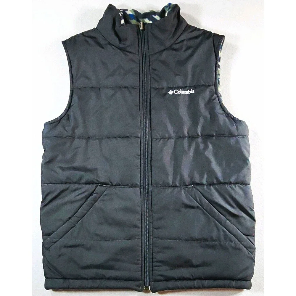 Columbia Unisex Kids L Reversible Puffer Vest Full Zip Pockets